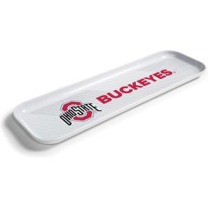 YouTheFan Officially-Licensed NCAA Snack Platter Platter – 100% Melamine, Dishwasher Safe, BPA Free – 16” x 5” – Fan Gift for Snacks, appetizers and Food(Ohio State Buckeyes)