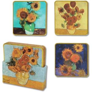 Lot de 4 sous-Verres – Vincent Van Gogh – Nuit Étoilée(Les Tournesols)