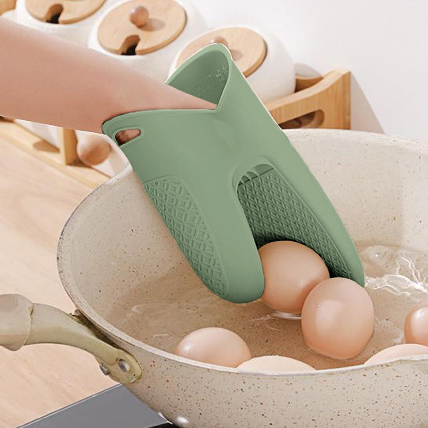 imageMoufles de Cuisine pour Four Mitaines De Four De Cuisine en Silicone Gants Impermables Antidrapants Rsistants la Chaleur pour Maison Camping BBQ GrillVert de Larme
