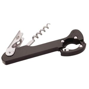 Beaumont – Tire-bouchon, sommelier avec coupe-capsule, noir, ouvre-bouteille, coupe-capsule à 4 roues, 150(H) x 25(l) x 10(P) mm, CB019