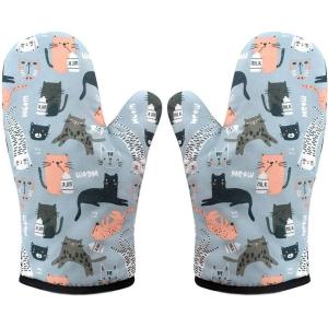 Gant de Cuisine, Gants de Four Résistante à la Chaleur, 1 Paire de Gants de Cuisine Anti Chaleur pour Barbecue