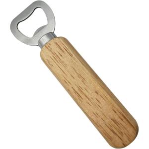 Ouvre-bouteille, poignée en bois, ouvre-bouteille, décapsuleur en verre pour vin, bière, soda(Brown)