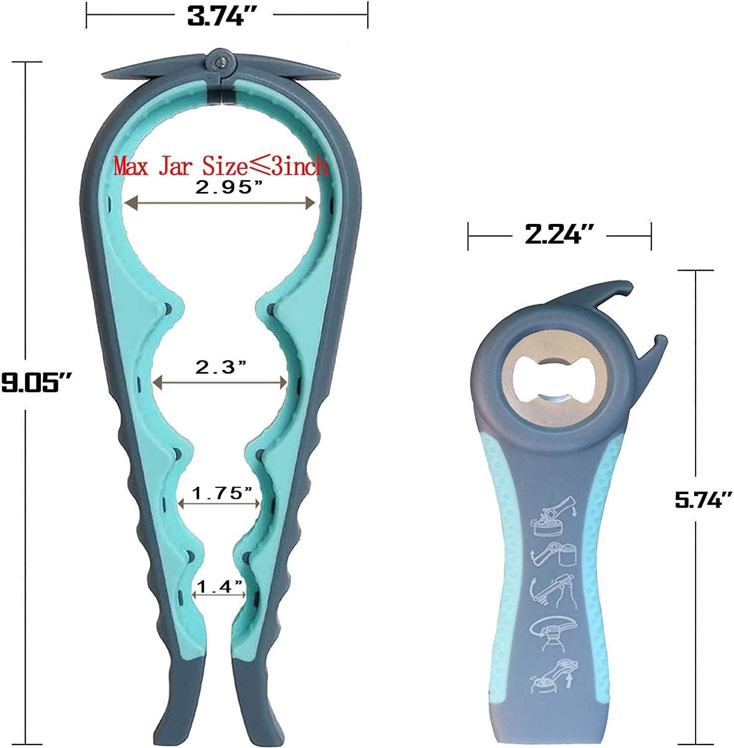 imageOuvreBouteille set de 3 OuvreBouteille en Verre Multifonctionnel Facile Utiliser pour Les Enfants Les Personnes GEs et Les Personnes Arthritiques Aide La PrHension en Silicone
