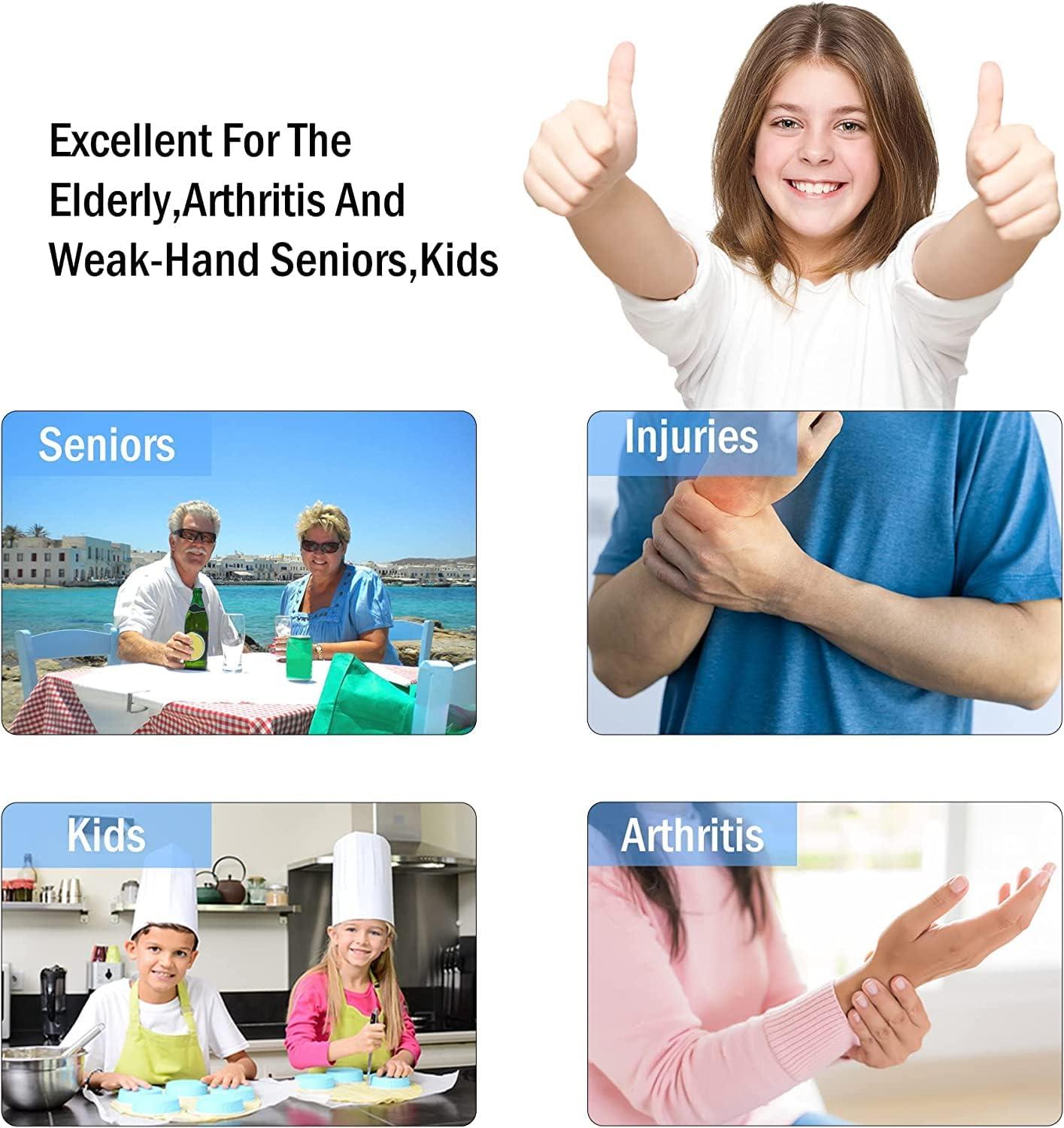 imageOuvreBouteille set de 3 OuvreBouteille en Verre Multifonctionnel Facile Utiliser pour Les Enfants Les Personnes GEs et Les Personnes Arthritiques Aide La PrHension en Silicone