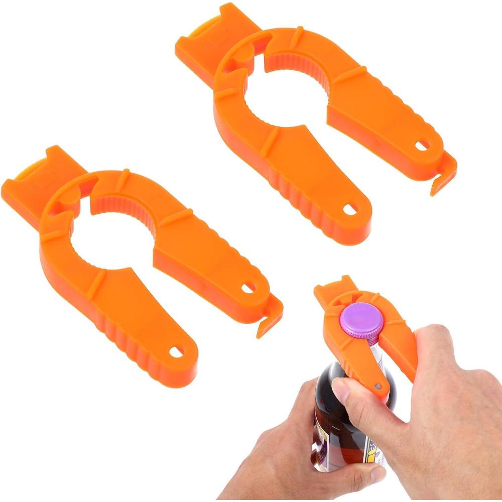 imageLot de 2 dcapsuleurs 3 en 1 pour personnes ges Bouchon vis Ouvrebouteille en plastique multifonction Facile utiliser pour les personnes ges souffrant de problmes de main