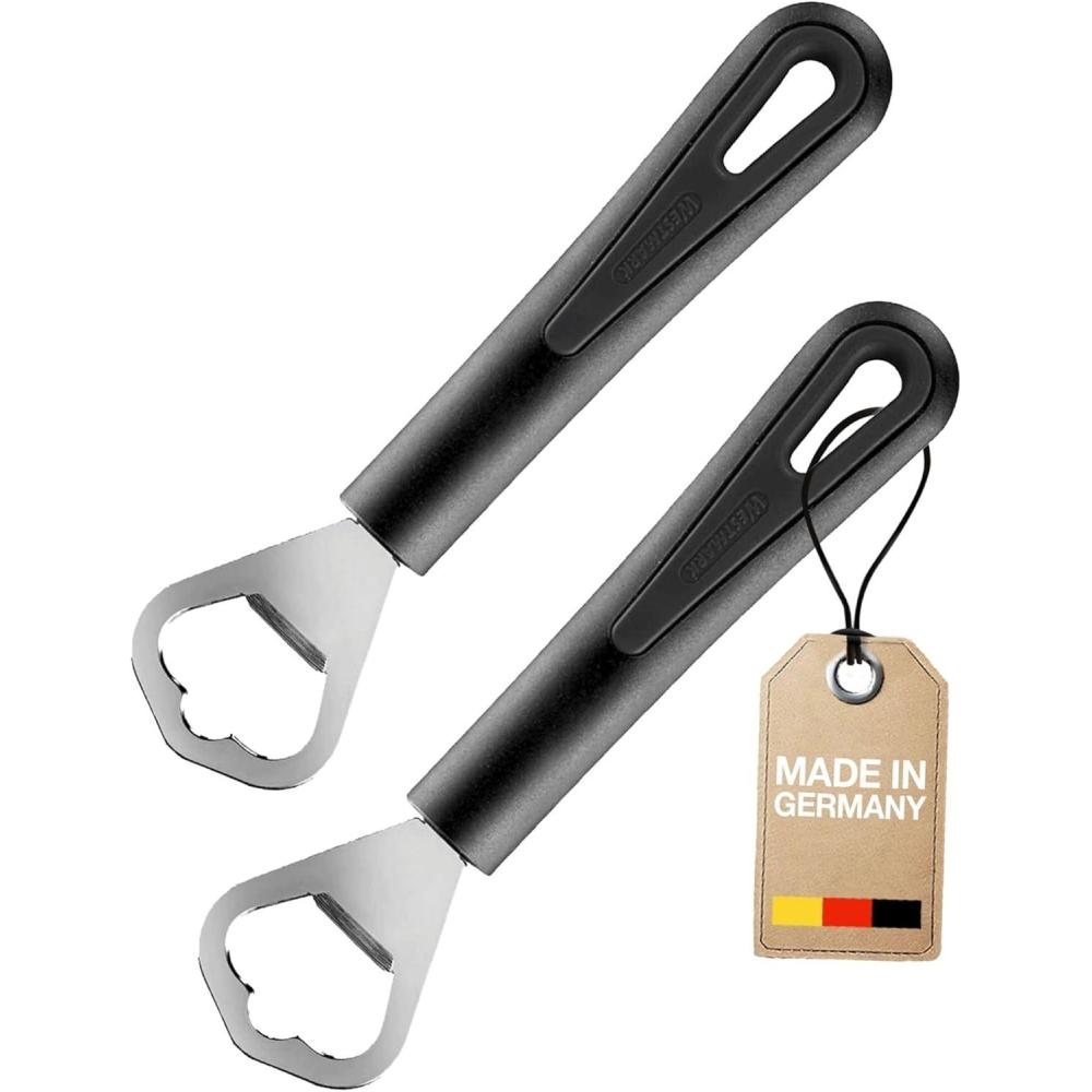 imageWestmark 2 OuvrebouteillesDcapsuleurs longueur 17 cm chacun en Acierplastique Gentle Noir 280822E4Lot de 2