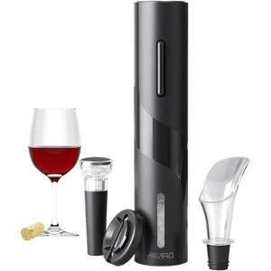 AIKARO – Ouvre-bouteilles de vin électrique Tire-bouchon électronique automatique, À piles (Ensemble)(Battery-Operated Opener Set)