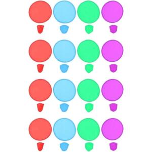 16 pièces Disque Volant pour Lancer Créatif Polyester Compact et Léger Couleurs Aléatoires Couleur Aléatoire Couleur Aléatoire