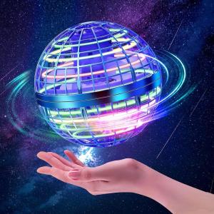 ASORT Boule Volante Lumineuse, Flying Hover Air Ball, LED Balle Boomerang, Spinner Mini Drone Magique Rotative, Fly Orb pour Enfants, extérieur intérieur (Bleu)(Blua)