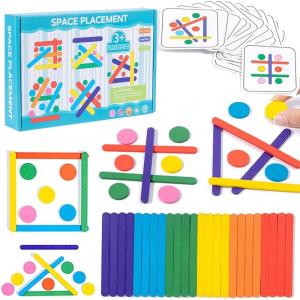 120 pièces de Forme Mosaique Puzzle en Bois Tangram Enfant, Puzzle Enfant 4 5 6 7 Ans, Jeux Montessori, Jeux Educatif 3 4 5 6 Ans,Jouets Montessori éducatifs Cadeaux pour garçons et Filles(G)