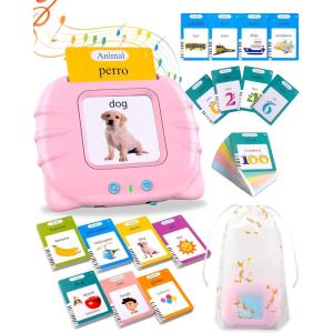 510 Mots Carte Flash Parlante Francais, Jouer Enfants 2 Ans, Cartes éducatives pour Enfants de 2 à 6 Ans Cadeaux d&rsquo;anniversaire Rose (French/English/Bilingual)(510 Mots-Rose-Français)