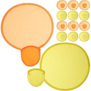 16 pièces Disques Volants Pliables Polyester pour Extérieur Souple et Sécurisé Activités de Plein Air comme Camping et Pique- Couleurs Aléatoires Couleur Couleur Aléatoire