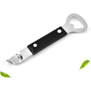 1 décapsuleur multifonction en acier inoxydable avec design à double extrémité, décapsuleur de bière et ouvre-boîte, un outil d&rsquo;ouverture de bouteille de bière indispensable pour la cuisine