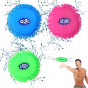 3 Pièces Frisbee à Eau,Disque éclaboussant d&rsquo;eau,Disques Volants d&rsquo;eau,Jouets Frisbee,Splash Disc,Boules à éclabousser en Silicone Super Doux,Sports,Jeux et Amusement(TPR,17 cm)