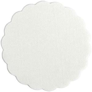 Airlaid Lot de 500 dessous de verre ronds pour verres de 9 cm de diamètre Aspect tissu Blanc(Blanc.)