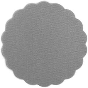 Airlaid Lot de 500 dessous de verre ronds pour verres de 9 cm de diamètre Aspect tissu Blanc(Gris)