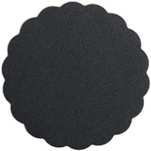 Airlaid Lot de 500 dessous de verre ronds pour verres de 9 cm de diamètre Aspect tissu Blanc(Noir)