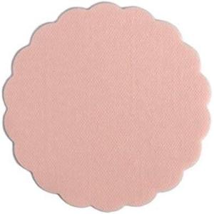 Airlaid Lot de 500 dessous de verre ronds pour verres de 9 cm de diamètre Aspect tissu Blanc(Rose)