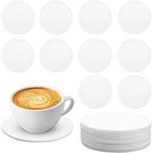 10 Pièces Dessous de Verre en Silicone Coaster sous Verre Lavable Antidérapants, Dessous Verre Rond Verre Silicone Rond sous Bock pour Boissons, Tasses, Maison et Bar