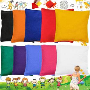10 pièces Cornhole Sacs, Sacs de Cornhole de Haricot, chamboule Tout, Jeux de Lancer de Sac de Haricots, Sac de Sable, Bean Bags Toss Legged Race pour Enfants Adultes