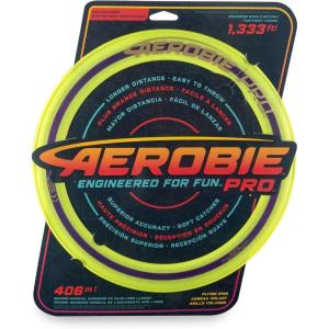 Aerobie Pro Ring, Disque Volant d&rsquo;extérieur, 35,6 cm, Bleu(Jaune)